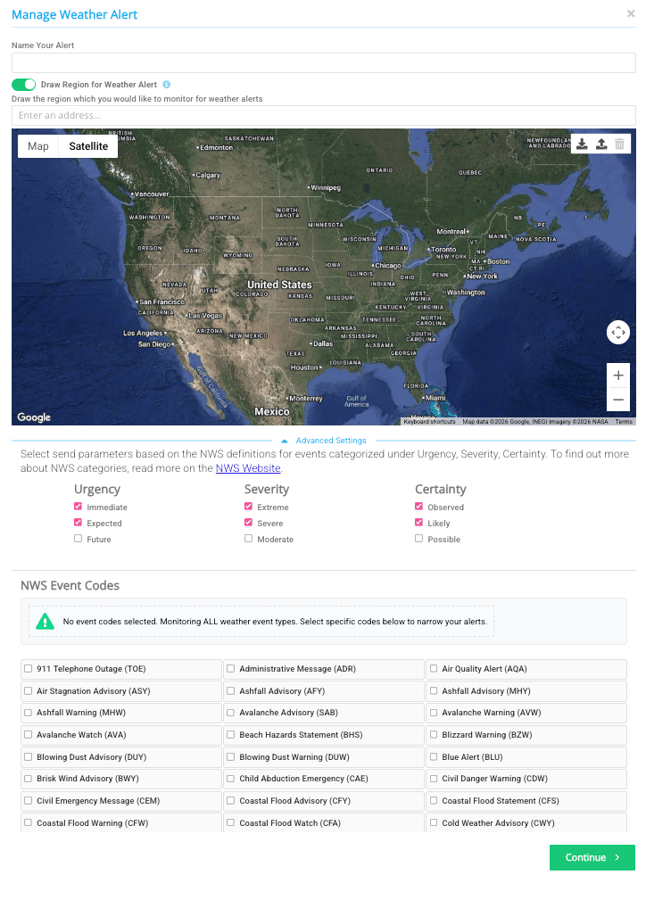 Automated Weather Alerts